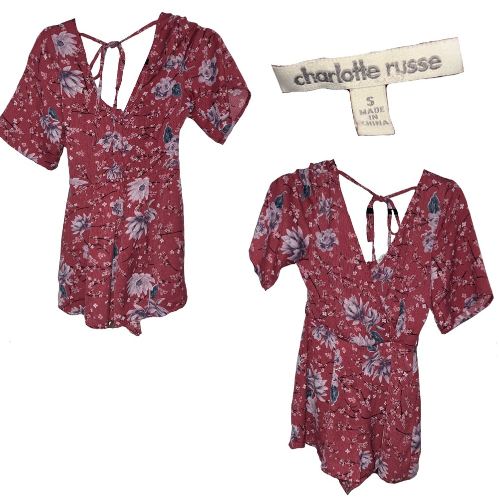 Charlotte Russe Cherry Blossom Romper
